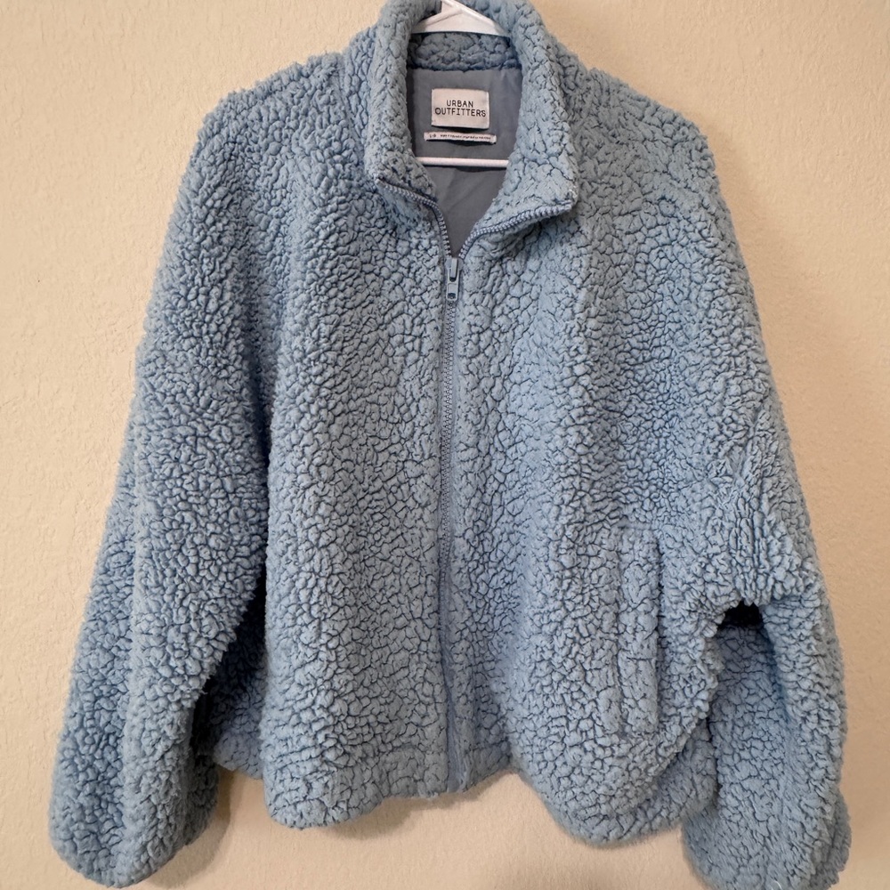 Urban Outfitters Blue Sherpa Jacket